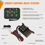 Nilight 6 Gang Switch Panel Green Circuit Control Relay System with Fuse Wiring Harness Toggle Momentary Strobe Flash Modes Automatic Dimmable ON Off Pod 12V 24V for Car Truck Camper SUV, view 3