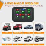 Nilight 6 Gang Switch Panel Green Circuit Control Relay System with Fuse Wiring Harness Toggle Momentary Strobe Flash Modes Automatic Dimmable ON Off Pod 12V 24V for Car Truck Camper SUV, view 4