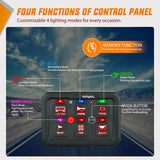 Nilight 6 Gang Switch Panel Red Circuit Control Relay System with Fuse Wiring Harness Toggle Momentary Strobe Flash Modes Automatic Dimmable ON Off Pod 12V 24V for Car Truck Camper SUV, view 2