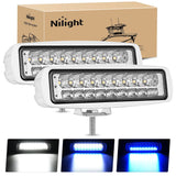 Nilight 6 Inch 54W Flood White Case Blue Led Work Lights (Pair), view 2