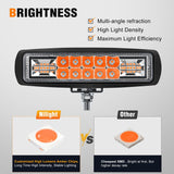 Nilight 6 Inch Amber LED Light Pods 2 PCS 60W Flood Spot Combo Beam Off Road Work Driving Fog Lighting for 12V 24V ATV UTV Pickup Truck Tractor Boat, view 3