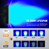 Nilight 6 Inch Blue LED Light Pods 2 PCS 60W Flood Spot Combo Beam Off Road Driving Fog Fishing Hunting Emergency Safety Signal Deck Trailer Lighting for 12V 24V ATV UTV Pickup Truck Tractor Boat, view 6