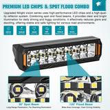 Nilight 6 Inch LED Light Bar 2PCS 50W Spot Flood Combo Lamps | Off Road Driving Work Fog Lights IP67 Waterproof with 18AWG Rocker Switch Wiring Harness Kit for Truck Pickup SUV ATV UTV, view 3