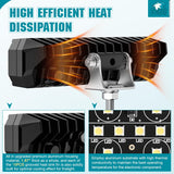Nilight 6 Inch LED Light Bar 2PCS 50W Spot Flood Combo Lamps | Off Road Driving Work Fog Lights IP67 Waterproof with 18AWG Rocker Switch Wiring Harness Kit for Truck Pickup SUV ATV UTV, view 6