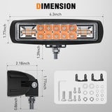 Nilight 6 Inch Purple LED Light Pods 2 PCS 60W Flood Spot Combo Beam Off Road Driving Decoration Neon Hunting Lighting for 12V 24V ATV UTV Pickup Truck Tractor, view 2
