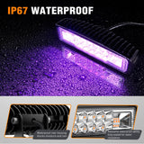 Nilight 6 Inch Purple LED Light Pods 2 PCS 60W Flood Spot Combo Beam Off Road Driving Decoration Neon Hunting Lighting for 12V 24V ATV UTV Pickup Truck Tractor, view 5