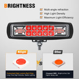 Nilight 6 Inch Red LED Light Pods 2 PCS 60W Flood Spot Combo Beam Off Road Driving Fog Fishing Hunting Emergency Safety Signal Trailer Lighting for 12V 24V ATV UTV Pickup Truck Tractor Boat, view 3