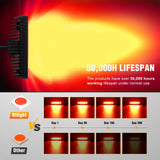 Nilight 6 Inch Red LED Light Pods 2 PCS 60W Flood Spot Combo Beam Off Road Driving Fog Fishing Hunting Emergency Safety Signal Trailer Lighting for 12V 24V ATV UTV Pickup Truck Tractor Boat, view 6