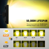 Nilight 6 Inch Yellow LED Light Pods 2 PCS 60W Flood Spot Combo Beam Off Road Work Driving Fog Lighting for 12V 24V ATV UTV Pickup Truck Tractor Boat, view 6