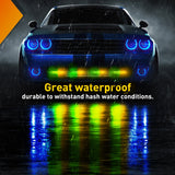 Nilight 6LED Amber Green Surface Mount Flashing Emergency Strobe lights 4 PCS, view 5