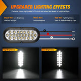 Nilight 6 Inch Oval White 24Leds Trailer Tail Lights 2Pcs, view 3