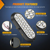 Nilight 6 Inch Oval White 24Leds Trailer Tail Lights 2Pcs, view 4