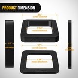 Nilight 6 Pack-Multiple Size Combination 2.5Inch Hitch Receiver Silencer Pad Reduce Rattle and Noise Between Receivers and Tow Hitches Fits for 2.5Inch Trailer Hitch Receiver, view 2