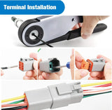 Nilight 6 PIN DT Connector Kit 3 Sets Size 16 Solid Contacts Waterproof Male Female Terminal for 14-20 AWG DT Series Connector, view 2