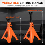 Nilight 6 Ton Jack Stands, Double Locking Heavy Duty Steel 12,000 lbs Capacity, Adjustable 15.35 Inch-23.22 Inch Height for SUV Sedan Pickup Light Truck, 2 Pack, view 2