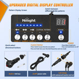 Nilight 60 Inch Emergency Strobe Light Strips with Controller, 384LED Flashing Warning Hazard Safety for Rear Window Tailgate on Truck Trailer Construction Plow Pickup Tow SUV Vehicles, Amber White, view 2
