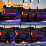 Nilight 60 Inch Emergency Strobe Light Strips with Controller Red Blue | 384LED Flashing Warning Hazard Safety for Rear Window Tailgate on Truck Trailer Construction Plow Pickup Tow SUV Vehicles, view 4