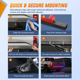 Nilight 60 Inch Emergency Strobe Light Strips with Controller Red Blue | 384LED Flashing Warning Hazard Safety for Rear Window Tailgate on Truck Trailer Construction Plow Pickup Tow SUV Vehicles, view 5