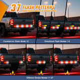 Nilight 60 Inch Emergency Strobe Light Strips with Controller Red White | 384LED Flashing Warning Hazard Safety for Rear Window Tailgate on Truck Trailer Construction Plow Pickup Tow SUV Vehicles, view 4