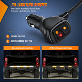 Nilight 60 Inch Truck Tailgate Strobe Light Strip Tail Emergency Bar Rear Window Warning Lamp Ultra-Bright Double Row 360 LED for Pickup Trailers Construction Vehicles Car SUV, Amber White, view 2