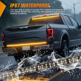 Nilight 60 Inch Truck Tailgate Strobe Light Strip Tail Emergency Bar Rear Window Warning Lamp Ultra-Bright Double Row 360 LED for Pickup Trailers Construction Vehicles Car SUV, Amber, view 4