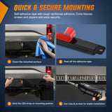 Nilight 60 Inch Truck Tailgate Strobe Light Strip Tail Emergency Bar Rear Window Warning Lamp Ultra-Bright Double Row 360 LED for Pickup Trailers Construction Vehicles Car SUV, Amber, view 5