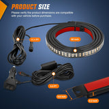 Nilight 60 Inch Truck Tailgate Strobe Light Strip Tail Emergency Bar Rear Window Warning Lamp Ultra-Bright Double Row 360 LED for Pickup Trailers Construction Vehicles Car SUV, Amber, view 6
