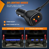 Nilight 60 Inch Truck Tailgate Strobe Light Strip Tail Emergency Bar Rear Window Warning Lamp Ultra-Bright Double Row 360 LED for Pickup Trailers Construction Vehicles Car SUV, Blue, view 2