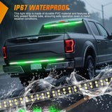 Nilight 60 Inch Truck Tailgate Strobe Light Strip Tail Emergency Bar Rear Window Warning Lamp Ultra-Bright Double Row 360 LED for Pickup Trailers Construction Vehicles Car SUV, Green White, view 4
