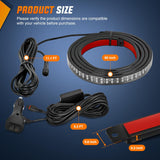 Nilight 60 Inch Truck Tailgate Strobe Light Strip Tail Emergency Bar Rear Window Warning Lamp Ultra-Bright Double Row 360 LED for Pickup Trailers Construction Vehicles Car SUV, Red Blue, view 6