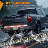 Nilight 60 Inch Truck Tailgate Strobe Light Strip Tail Emergency Bar Rear Window Warning Lamp Ultra-Bright Double Row 360 LED for Pickup Trailers Construction Vehicles Car SUV, Red White, view 4