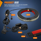 Nilight 60 Inch Truck Tailgate Strobe Light Strip Tail Emergency Bar Rear Window Warning Lamp Ultra-Bright Double Row 360 LED for Pickup Trailers Construction Vehicles Car SUV, Red White, view 6
