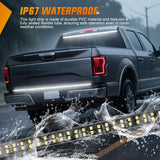 Nilight 60 Inch Truck Tailgate Strobe Light Strip Tail Emergency Bar Rear Window Warning Lamp Ultra-Bright Double Row 360 LED for Pickup Trailers Construction Vehicles Car SUV, White, view 4