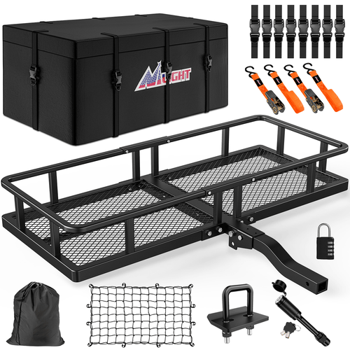 Nilight 60 x 20 x 7.87 Inch Hitch Cargo Carrier Set Fits 2-Inch Hitch Receiver with Lock Hitch