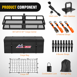 Nilight 60 x 20 x 7.87 Inch Hitch Cargo Carrier Set Fits 2-Inch Hitch Receiver with Lock Hitch, view 2