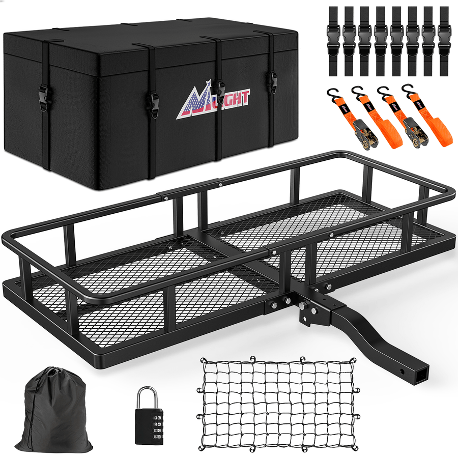 Nilight 60 x 20 x 7.87 Inch Hitch Cargo Carrier Set
