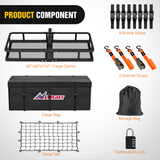 Nilight 60 x 20 x 7.87 Inch Hitch Cargo Carrier Set, view 2
