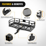 Nilight 60 x 24 x 14.4 Inch Hitch Cargo Carrier with Hitch Stabilizer, view 4