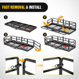 Nilight 60 x 24 x 14.4 Inch Hitch Cargo Carrier with Hitch Stabilizer, view 5