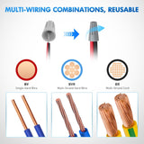 Nilight 600PCS Gray Wire Connectors Kit 22-20 AWG Electric Wire Caps Insulating Insert Twist Electrical Wire Terminal with Spring for Connect Electrical Wiring Automotive Car Truck Boats Marine, view 5