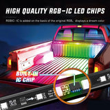 Nilight 60 Inch 135Leds RGBIC APP RF Remote Control LED Bed Light Strip 3PCS, view 2