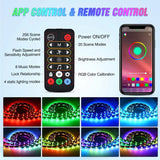 Nilight 60 Inch 135Leds RGBIC APP RF Remote Control LED Bed Light Strip 3PCS, view 3