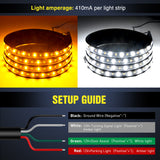 Nilight 60 Inch 144 Leds Running Board Amber White Light Strip (Pair), view 5