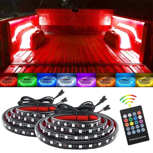 Nilight 60 Inch 180Leds RGB RF Remote Control LED Bed Light Strip 2PCS