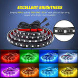 Nilight 60 Inch 180Leds RGB RF Remote Control LED Bed Light Strip 2PCS, view 2