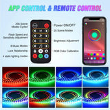 Nilight 60 Inch 180Leds RGBIC APP RF Remote Control LED Bed Light Strip 2PCS, view 3