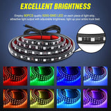 Nilight 60 Inch 270Leds RGB RF Remote LED Bed Light Strip 3PCS, view 2