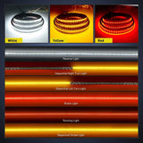 Nilight 60 Inch 504Leds Amber Red White Triple Row LED Tailgate Light Strip, view 4