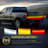 Nilight 60 Inch 504Leds Amber Red White Triple Row LED Tailgate Light Strip, view 5