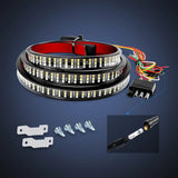 Nilight 60 Inch 504Leds Amber Red White Triple Row LED Tailgate Light Strip, view 6